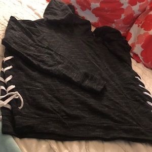 Lace up hoodie